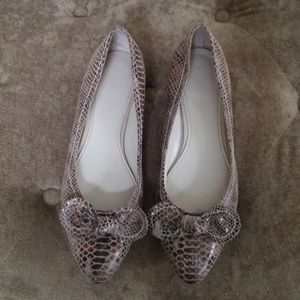 Anne Klein Snake Skin Flats